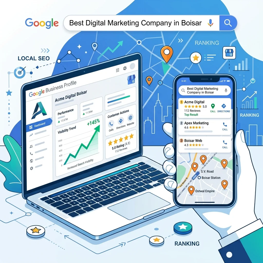Google Business Profile Optimization in Boisar Illustration